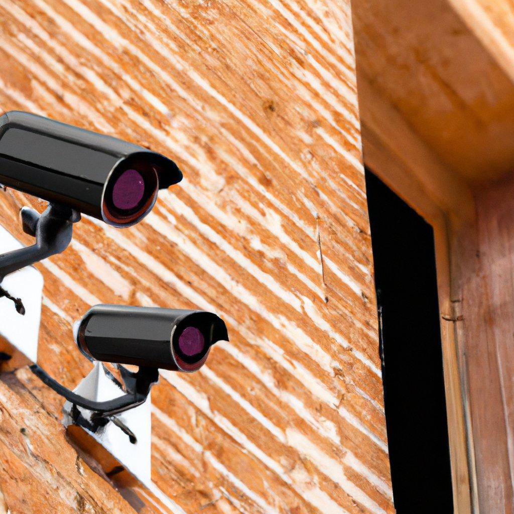 Slika prikazuje moderno montažo video nadzornih sistemov s hikvision in dahua kamerami ter alarmnimi sistemi za izboljšano varnost doma.
