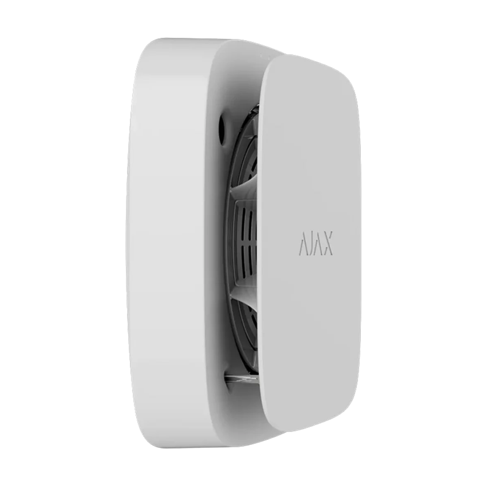 Ajax FireProtect 2 RB (Heat/CO) WH brezžični detektor za alarmne sisteme, zaznava toploto in CO.
