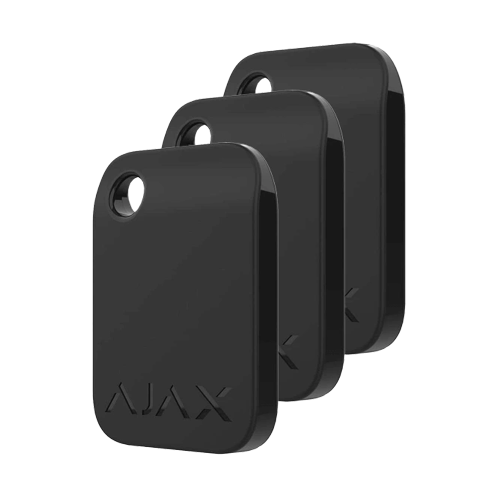 Črni RFID tag Ajax (3 kosi) za alarmne sisteme, dodatna oprema, brez znamke, model Ajax Tag black RFID.