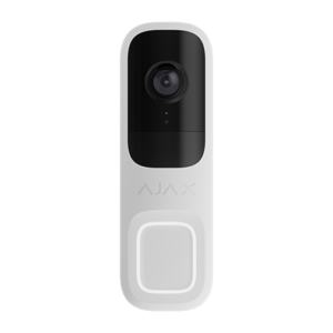 Bela Ajax VIDEO Doorbell, zunanja IP video domofon, idealna za varnost doma.