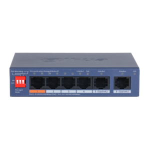 Dahua stikalo DH-CS4006-4GT-60, IT oprema, 4-portno gigabitno stikalo za mrežno povezovanje.