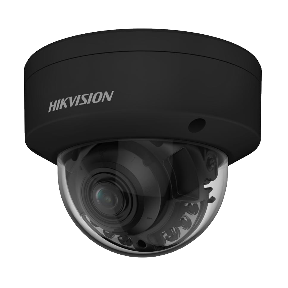 Črna dome digitalna kamera Hikvision DS-2CD2787G2HT-LIZS 2,8-12mm za videonadzor.