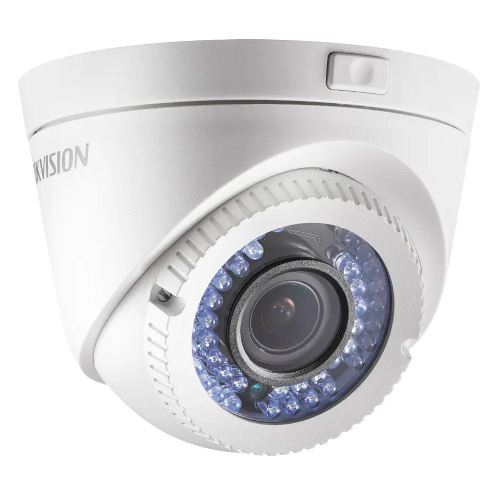 Hikvision DS-2CE56D0T-VFIR3F analogna turret kamera za videonadzor, idealna za varnostne sisteme.