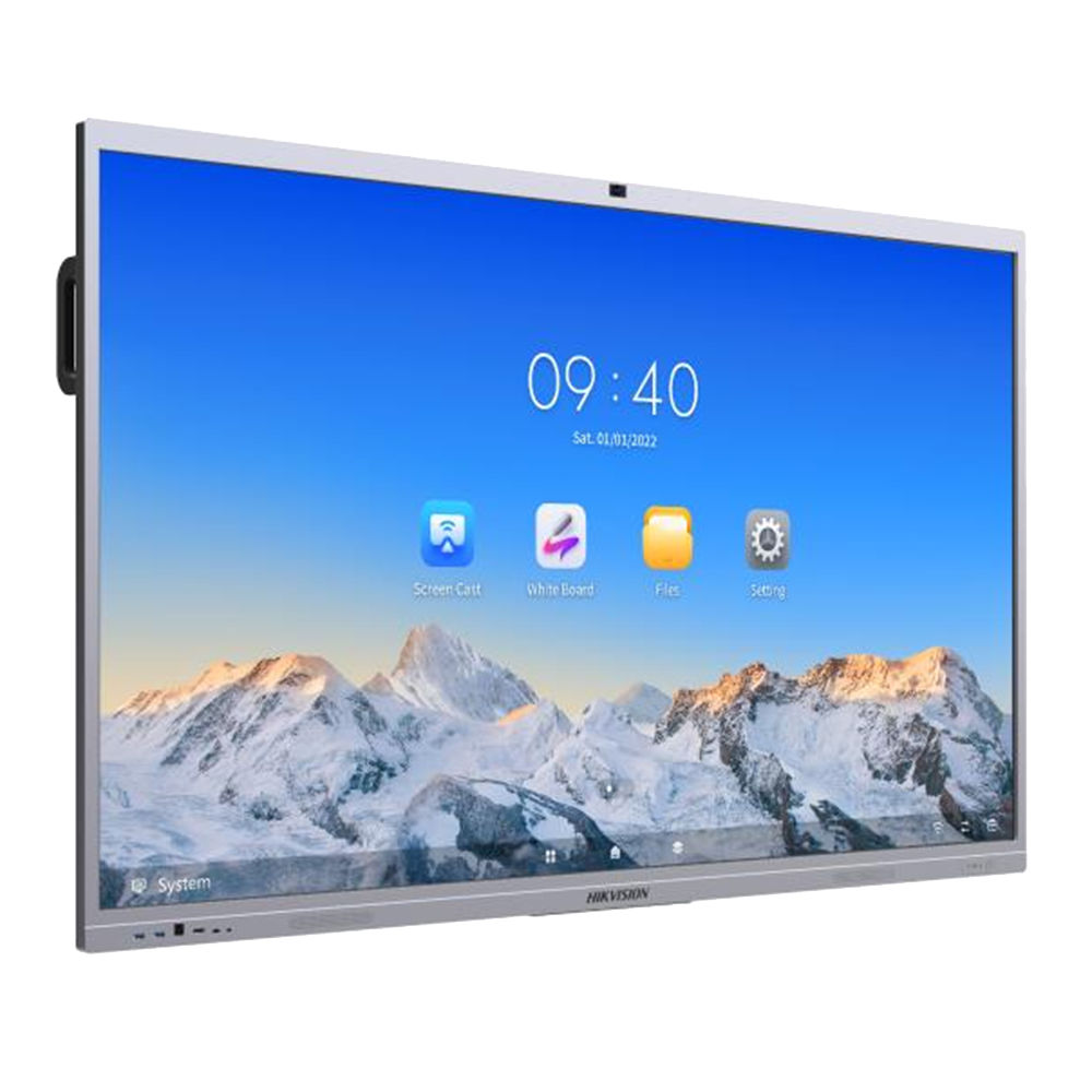Interaktivni zaslon Hikvision DS-D5C75RB/B za izboljšano sodelovanje in predstavitve v poslovnem okolju.