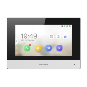 Hikvision videofon DS-KH6320Y-WTE2, notranji IP model za varnostne sisteme.