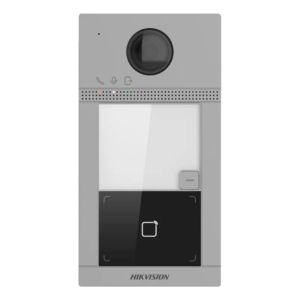 Hikvision DS-KV8113-WME1 IP videofon za zunanje prostore, idealen za varnost in komunikacijo.