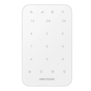 Brezžični alarmni dodatek Hikvision DS-PK1-E-WE za izboljšanje varnosti doma ali pisarne.