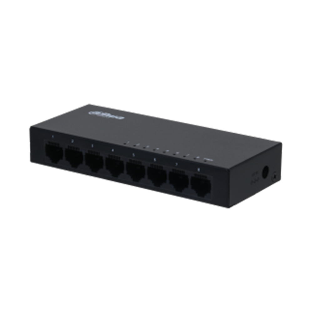 Dahua stikalo PFS3008-8GT-L, IT oprema, 8-portno gigabitno stikalo za mrežno povezovanje.