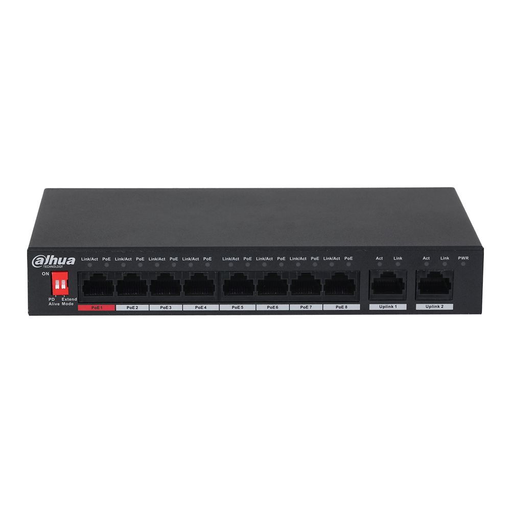 Dahua PFS3010-8ET-96 stikalo, IT oprema, 8-portno omrežno stikalo za učinkovito povezljivost.